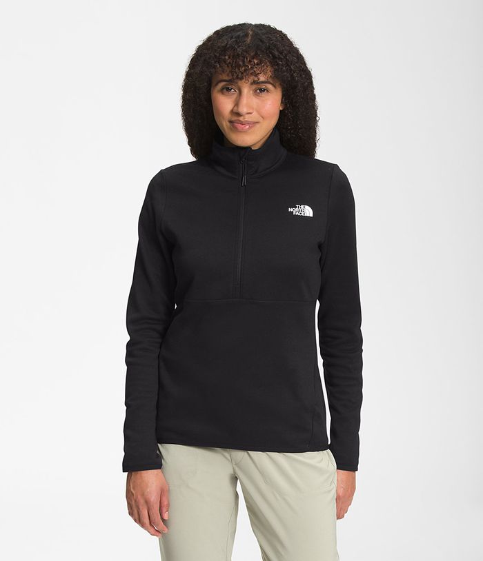 Pullover The North Face Mujer Canyonlands ¼ Zip Negras - Peru 01746CGLR